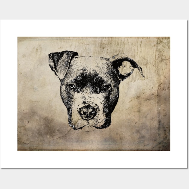 American Pit Bull Wall Art by DoggyStyles